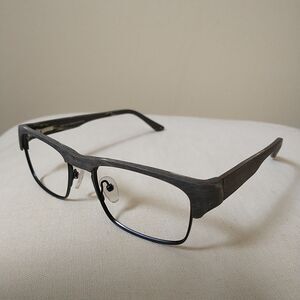 See Eyeglasses Frames Only 1813 C3 Black Brown 52-19-140 Metal Wood France